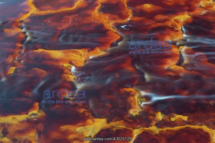 : Detail of the Rio Tinto Red river with its deep redd : Detail of the Rio Tinto Red river with its deep redd