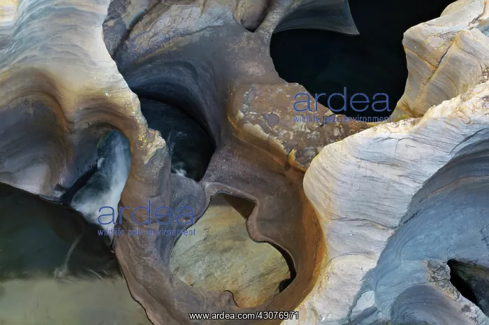 : River flowing in Bourke's luck potholes : River flowing in Bourke's luck potholes