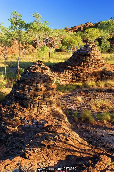 : Keep River Rock formations - view from above onto : Keep River Rock formations - view from above onto