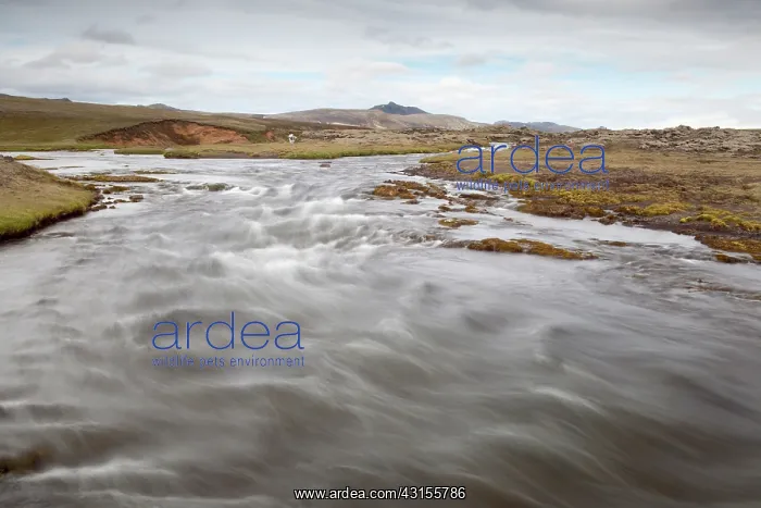 : River in vulcanic landscape : River in vulcanic landscape