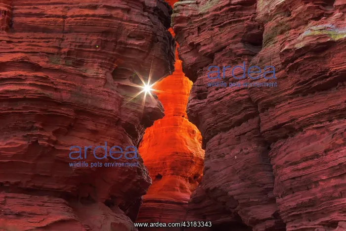 : Rock formation of sandstone at light incidence : Rock formation of sandstone at light incidence