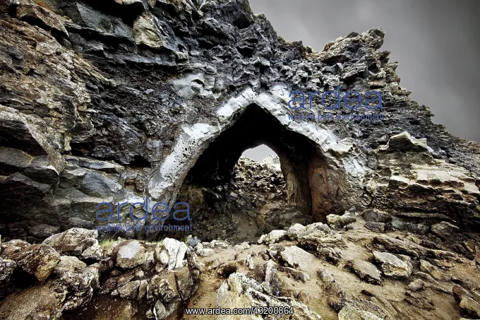 : Rock gate in lava rock, Dimmuborgir National Park : Rock gate in lava rock, Dimmuborgir National Park