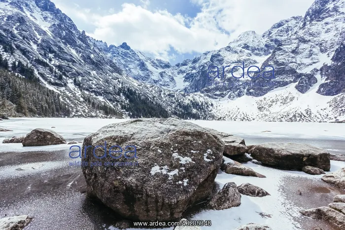 : rocks lake with mountains winter. Resolution and : rocks lake with mountains winter. Resolution and