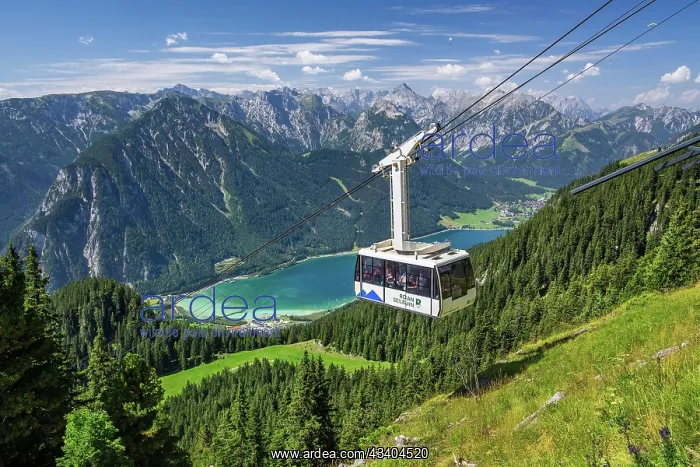 : Rofanseilbahn with Achensee and Karwendel Mountains : Rofanseilbahn with Achensee and Karwendel Mountains