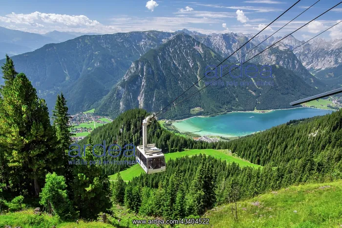 : Rofanseilbahn with Achensee and Karwendel Mountains : Rofanseilbahn with Achensee and Karwendel Mountains