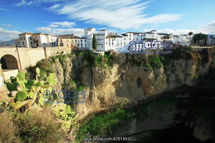 : Ronda - arabic built bridge over ravine : Ronda - arabic built bridge over ravine