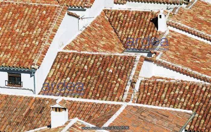 : Above the roofs of the White Town of Grazalema : Above the roofs of the White Town of Grazalema
