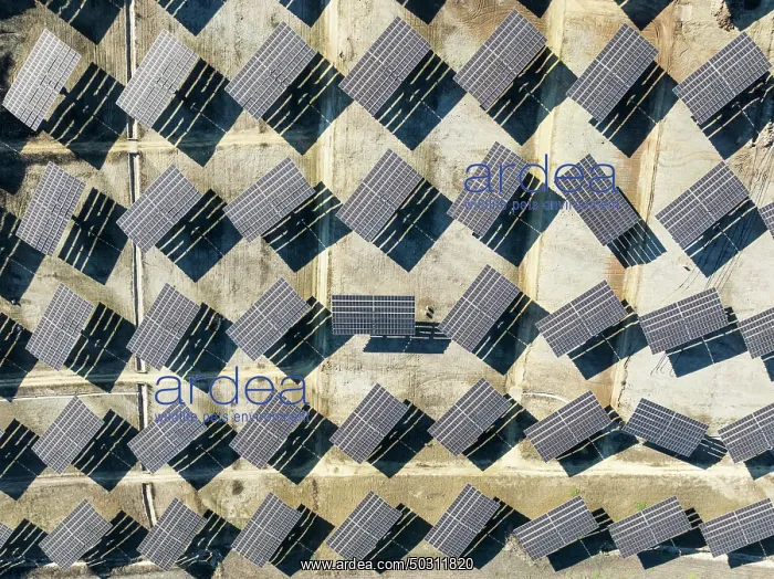 : Rows of solar panels at a photovoltaic plant near Vejer de la Frontera : Rows of solar panels at a photovoltaic plant near Vejer de la Frontera