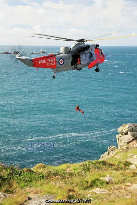 : Royal Navy Rescue Helicopter - on rescue mission : Royal Navy Rescue Helicopter - on rescue mission