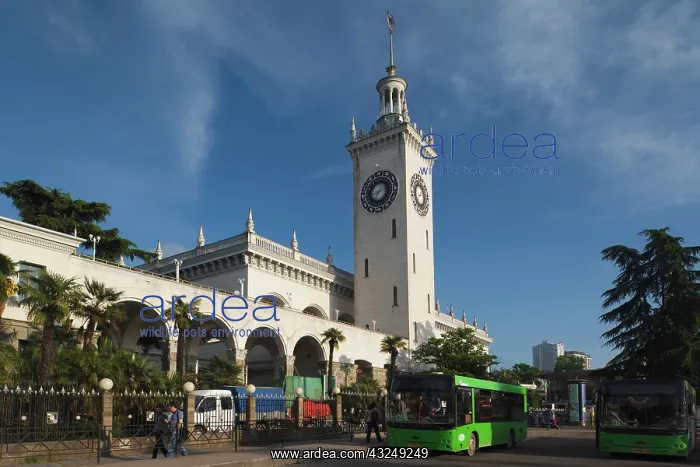 : Russia, Black Sea Coast, Sochi, train station : Russia, Black Sea Coast, Sochi, train station