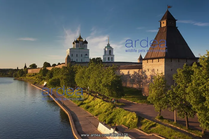 : Russia, Pskovskaya Oblast, Pskov, elevated : Russia, Pskovskaya Oblast, Pskov, elevated