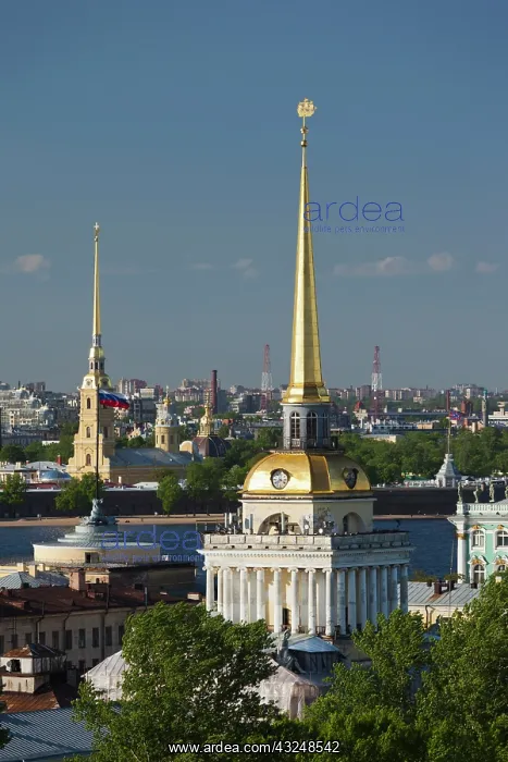 : Russia, Saint Petersburg, Center, elevated : Russia, Saint Petersburg, Center, elevated