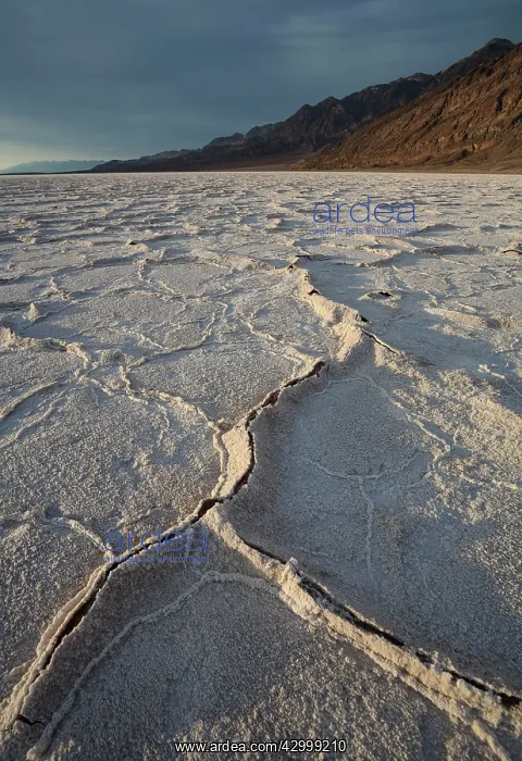 : Salt crusts at the Badwater Basin salt flats in : Salt crusts at the Badwater Basin salt flats in