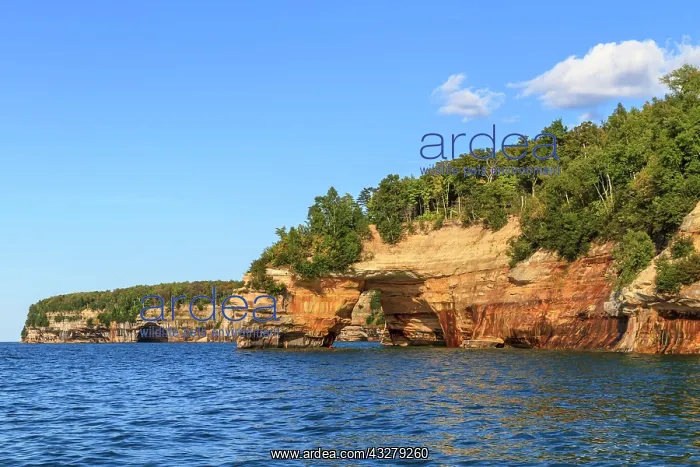 : Sandstone cliffs, Lake Superior, Pictured Rocks : Sandstone cliffs, Lake Superior, Pictured Rocks