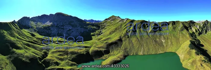 : The Schrecksee is a small high-mountain lake with : The Schrecksee is a small high-mountain lake with