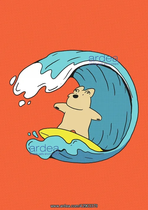  : Scottie Dog surfing on a curling wave