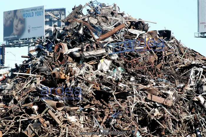 : Scrap Metal on Recycling Barge, Newtown Creek, NYC : Scrap Metal on Recycling Barge, Newtown Creek, NYC