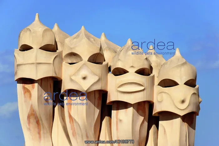 : Sculptural ventilation shafts on the roof of Casa : Sculptural ventilation shafts on the roof of Casa