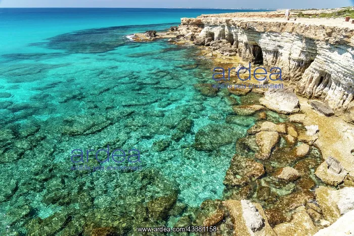 : Sea Caves, coast with cliffs and caves near Agia : Sea Caves, coast with cliffs and caves near Agia