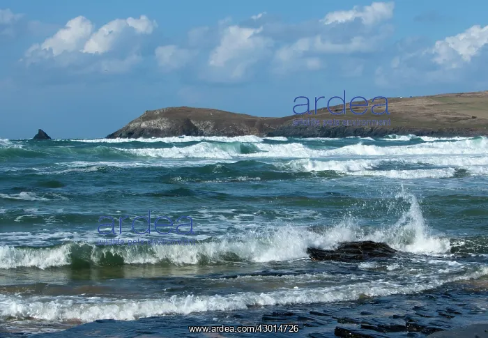 : Seascape waves breaking on beach : Seascape waves breaking on beach