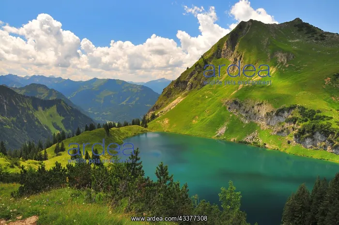 : Seealpsee above the Oytal near Oberstdorf, on the : Seealpsee above the Oytal near Oberstdorf, on the