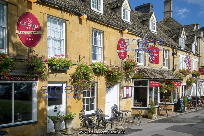 : Shops and cafes in Stow-on-the-Wold, the Cotswolds : Shops and cafes in Stow-on-the-Wold, the Cotswolds