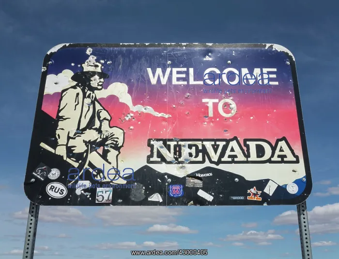  : Sign-board at the Nevada State Route 374 which
