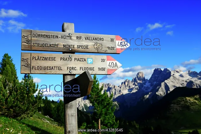 : Signpost on the Prato Piazza on the way to the D&, x32ca5bb3; : Signpost on the Prato Piazza on the way to the D&, x32ca5bb3;