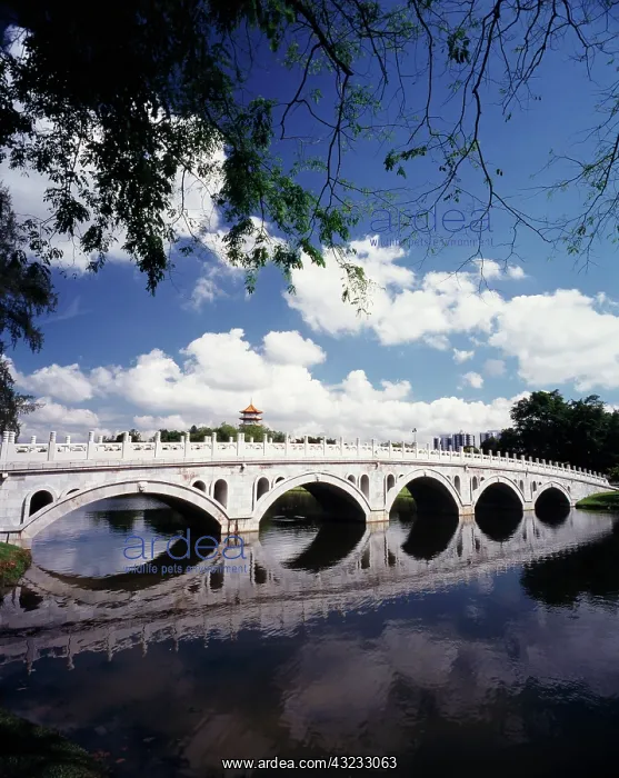 : Singapore, Chinese Garden, Bridge of Double : Singapore, Chinese Garden, Bridge of Double