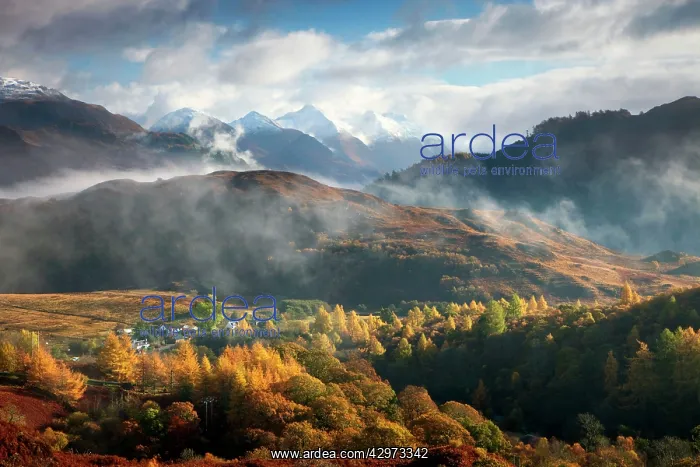 : Five Sisters of Kintail looking across the valley : Five Sisters of Kintail looking across the valley