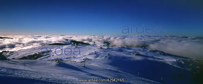 : Ski runs at Mount Buller Alpine Resort.viewed from : Ski runs at Mount Buller Alpine Resort.viewed from
