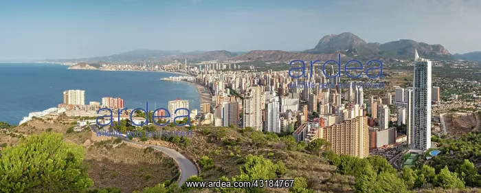: Skyscrapers of Benidorm as seen from La Creu (Cross) : Skyscrapers of Benidorm as seen from La Creu (Cross)