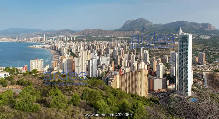: Skyscrapers of Benidorm as seen from La Creu (Cross) : Skyscrapers of Benidorm as seen from La Creu (Cross)