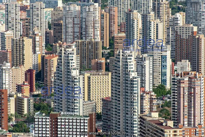 : Skyscrapers of Benidorm as seen from La Creu (Cross) : Skyscrapers of Benidorm as seen from La Creu (Cross)