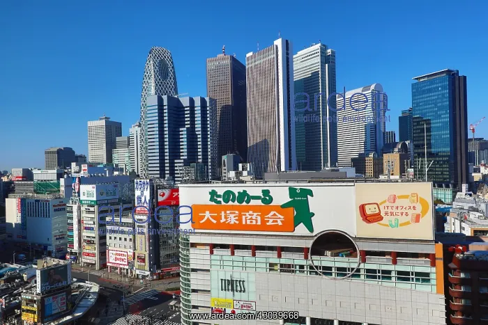  : Skyscrapers of the Shinjuku city skyline and