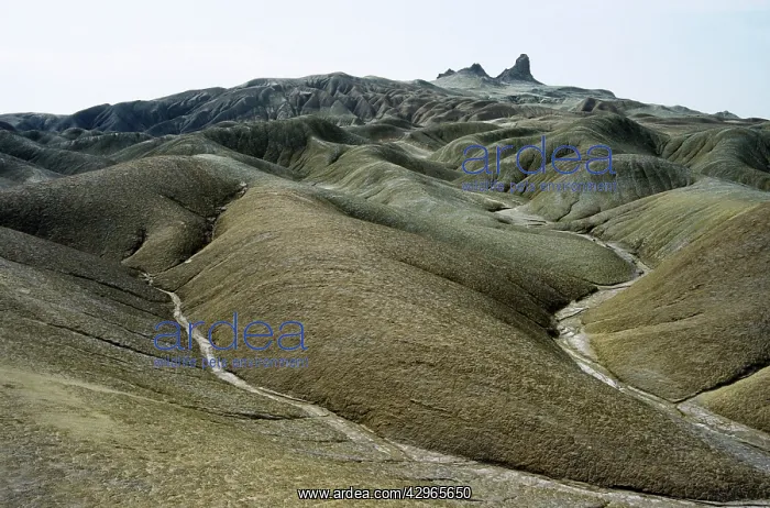 : Slopes - old crater on mount top - landscape around : Slopes - old crater on mount top - landscape around