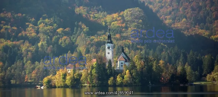 : Slovenia - Lake Bled. 14th - 17th century church : Slovenia - Lake Bled. 14th - 17th century church