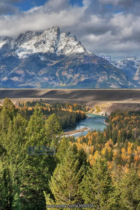 : Snake River Overlook with Autumn (Fall) colour : Snake River Overlook with Autumn (Fall) colour