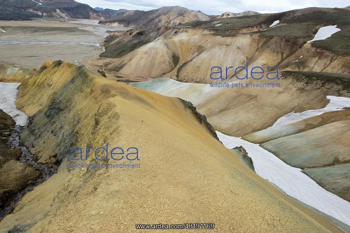 : Snow on colored mountains, Iceland : Snow on colored mountains, Iceland