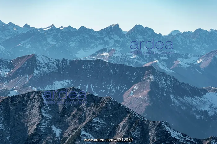 : Snow-covered Alps and mountains, view of mountains : Snow-covered Alps and mountains, view of mountains