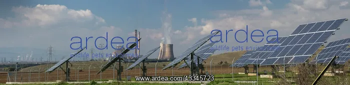 : Solar panels and polluting coal-fired (lignite) : Solar panels and polluting coal-fired (lignite)