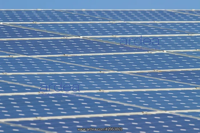 : Solar Panels - A roof covered with photovoltaic solar panels : Solar Panels - A roof covered with photovoltaic solar panels