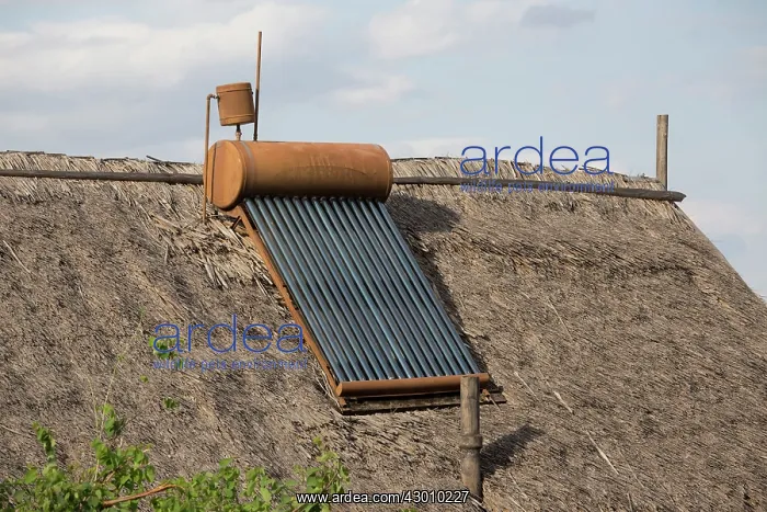 : Solar Thermal Hot Water System on roof Ngulia Lodge : Solar Thermal Hot Water System on roof Ngulia Lodge