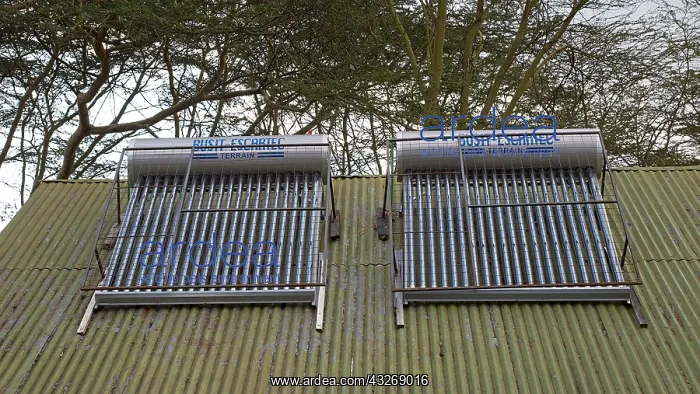 : Solar thermal hot water system with storage tank : Solar thermal hot water system with storage tank