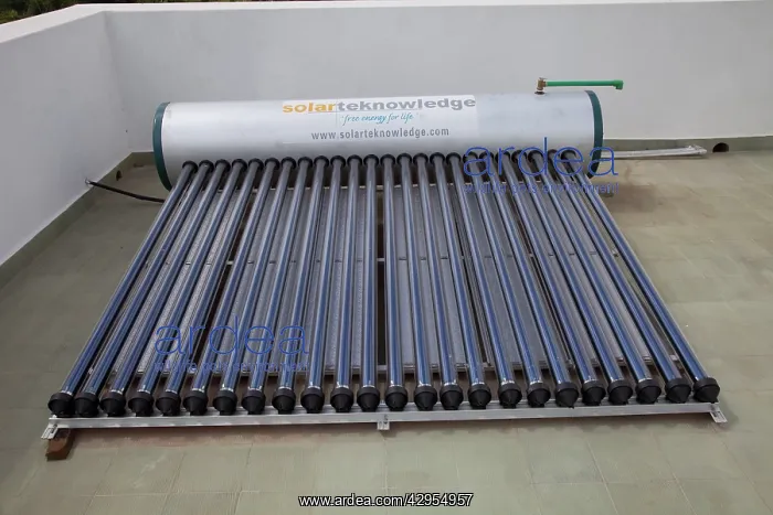 : Solar thermal water heating system with tank and : Solar thermal water heating system with tank and