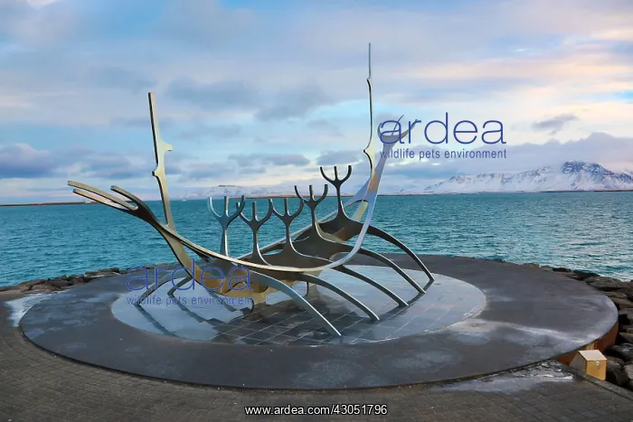 : Solfar Sun Voyager boat sculpture by Jon Gunnar : Solfar Sun Voyager boat sculpture by Jon Gunnar