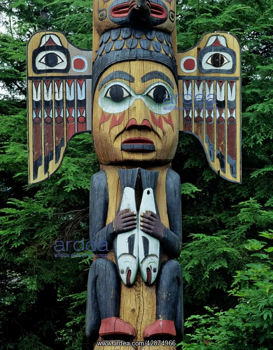  : Southeast Alaska Totem - Tlingit Indian Totem at