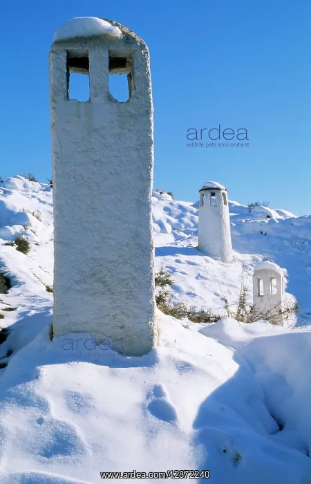 : SPAIN - Chimmney of cave houses : SPAIN - Chimmney of cave houses
