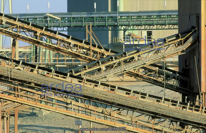 : Spain - Conveyor belts at the Rio Tinto mines near : Spain - Conveyor belts at the Rio Tinto mines near