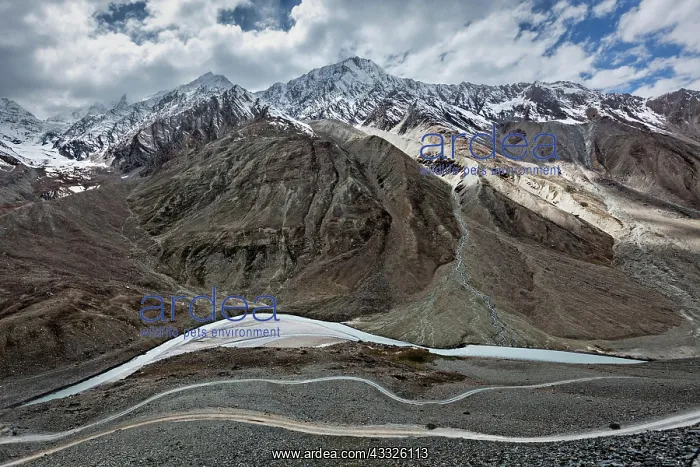 : Spiti valley, river, road in Himalayas. Himachal : Spiti valley, river, road in Himalayas. Himachal